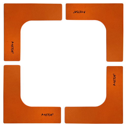 Edzés kiegészítők:  4 db-os sarok alakú padlójelölő szett (narancs) 
